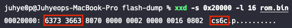 xxd firmware magic bytes